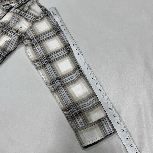 Simms Santee Women Button Flannel Soft Plaid‎ Long Sleeve Button Shirt Sz Medium - Picture 9 of 9